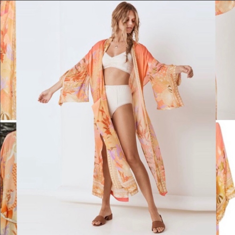 Boho Mermaid Kimono Duster, Under The Sea Maxi Beach Kimono - Picture 10 of 13